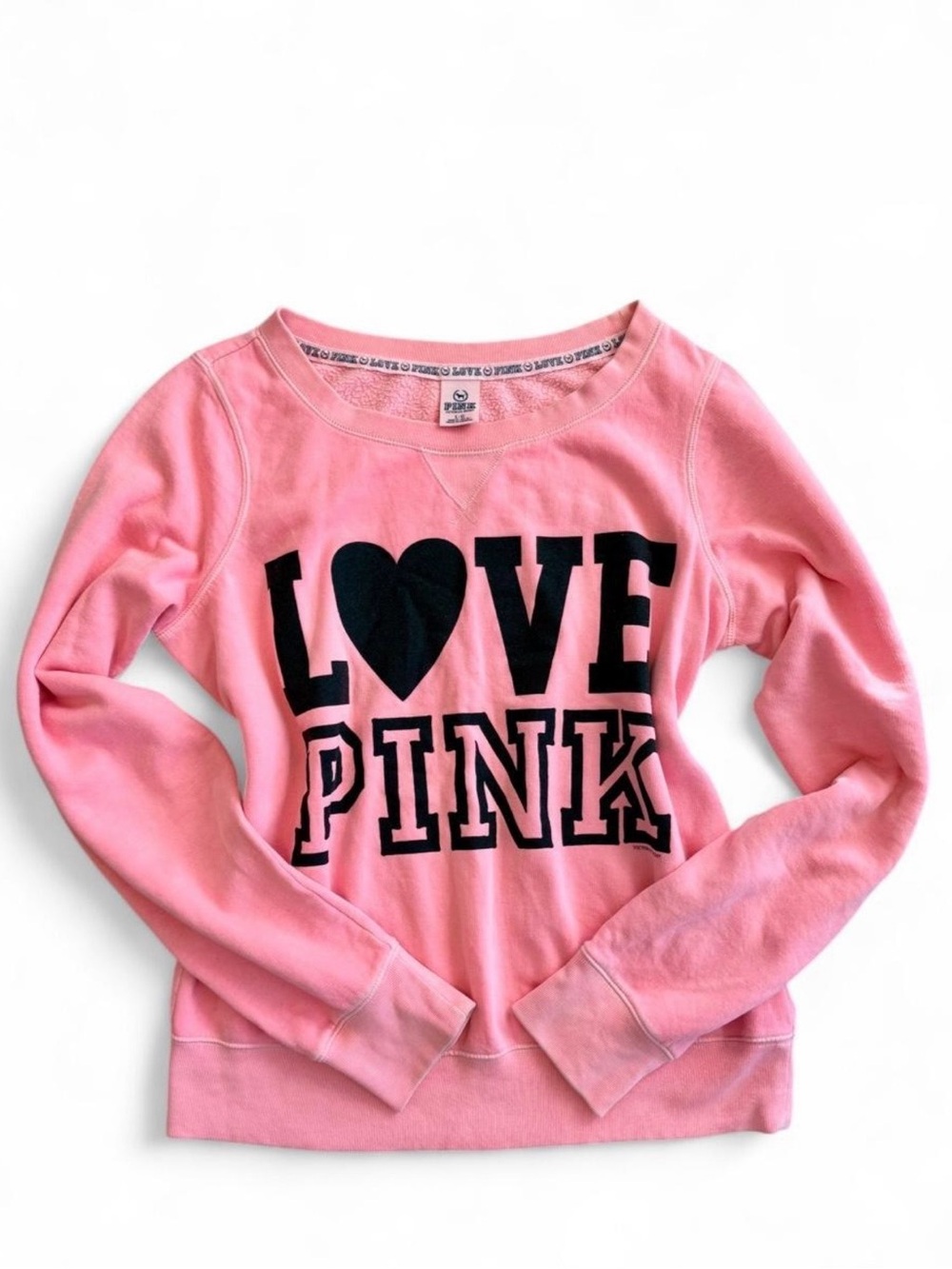 Vintage Y2K Victoria's Secret PINK Love PINK Crewneck Sweatshirt Size L